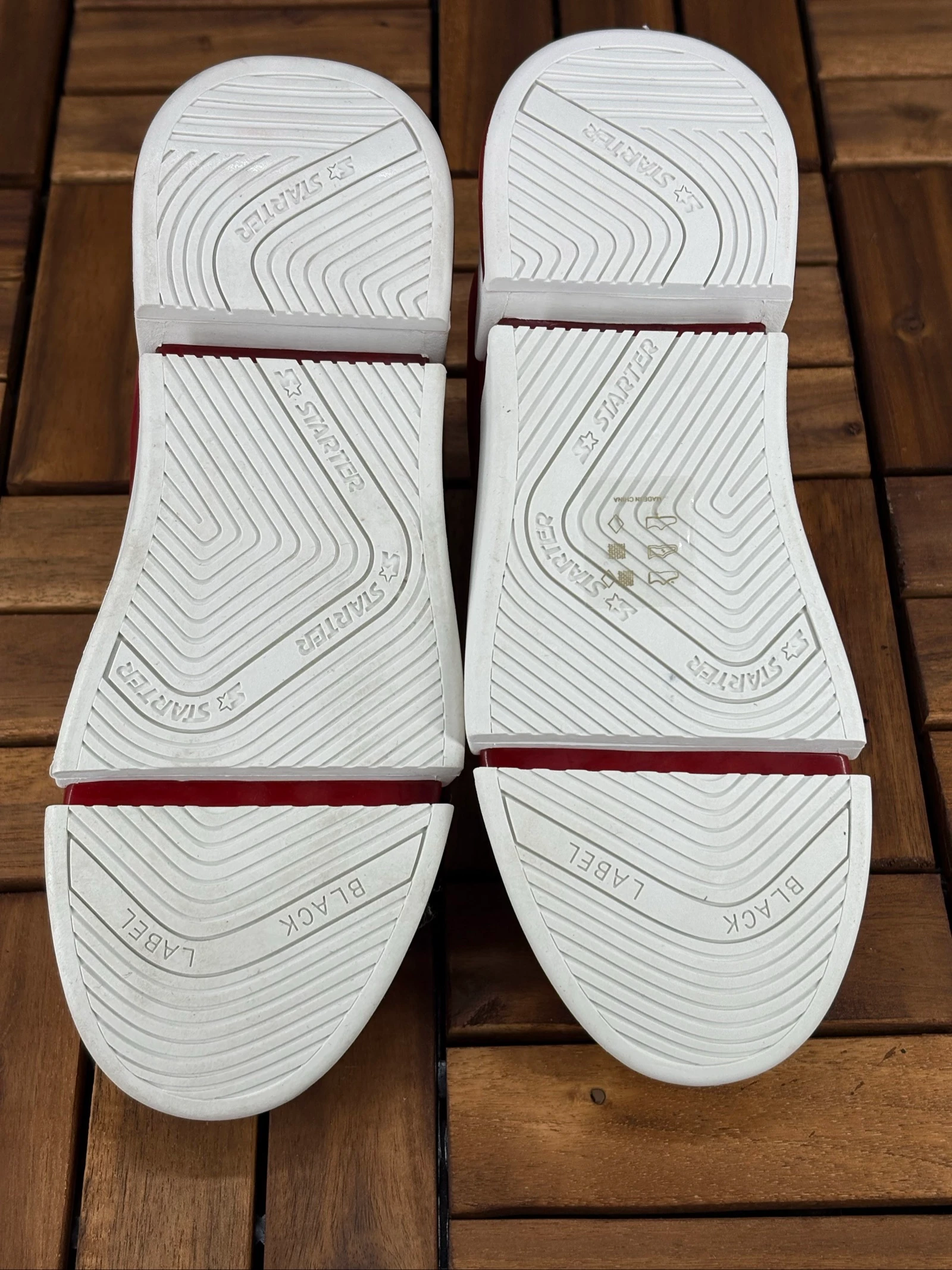 T40 Baskets montantes Starter rouges et blanches – photo 8